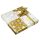 Lindt Goldstücke Pralinen in dekorativer Schachtel in gold/weiß mit Weihnachtsmotiven und Geschenkband (180g Packung)