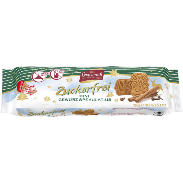 Coppenrath Mini Gewürz-Spekulatius Zucker- und Laktosefrei (150g Packung)