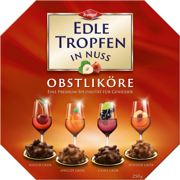 Trumpf Edle Tropfen in Nuss rot Obstliköre (250g Packung)