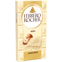 Ferrero Schokolade Rocher Haselnuss Weiss 3er Pack (3x90g Tafel) + usy Block