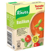 Knorr Tomato al Gusto Basilikum Saucen-Basis für Pizza Pasta und Aufläufe (370g Packung)