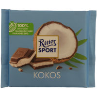 Ritter Sport Kokos Vollmilchschokolade mit Kokos-Creme (100g Packung)