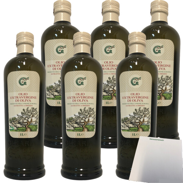 Olearia Del Garda Olivenöl Extra Vergine 6er Pack (6x1000ml Flasche) + usy Block
