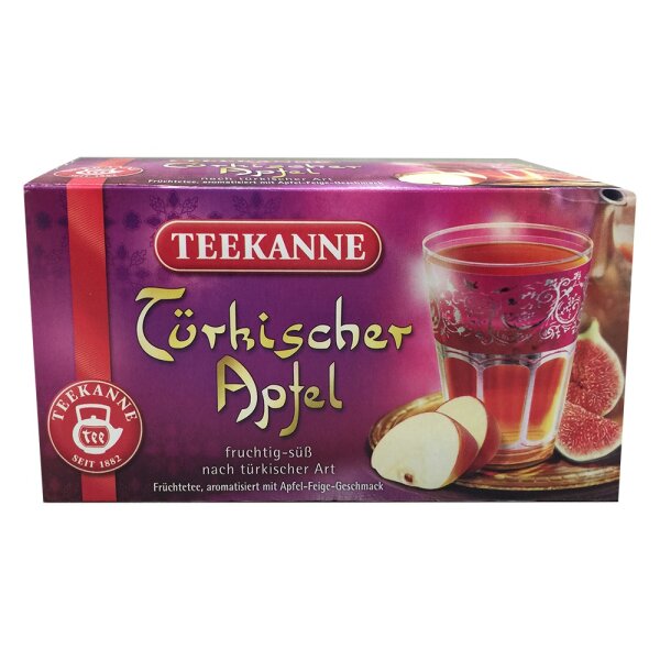 Teekanne Türkischer Apfel 20 Beutel (55g Packung)