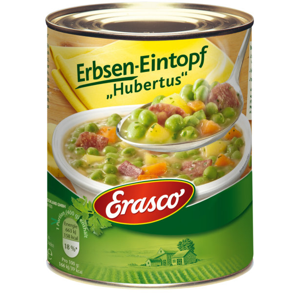 Erasco Erbsen-Eintopf Hubertus 1er Pack (1x800g Dose)