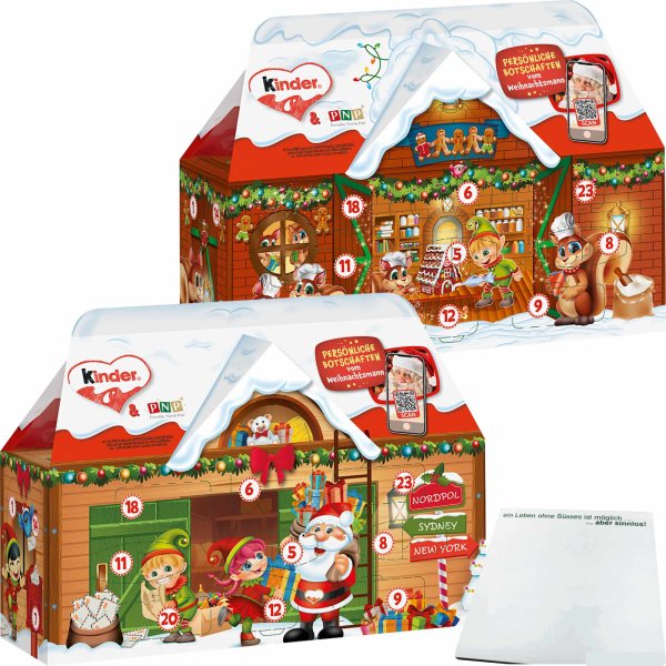 Kinder Mix Adventskalender 3D KEINE MOTIVWAHL (234g Packung) + usy Block