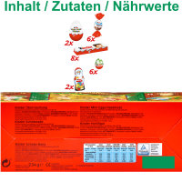 Ferrero Kinder Mix Adventskalender 3D - Motiv Weihnachtsmann (234g Packung) + usy Block