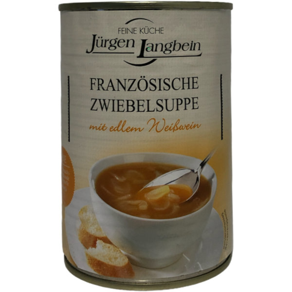 Jürgen Langbein Französische Zwiebelsuppe mit edlem Weißwein (400ml Dose)