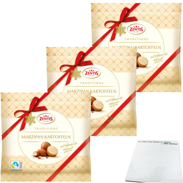 Zentis Marzipan Kartoffeln 3er Pack (3x200g Beutel) + usy Block