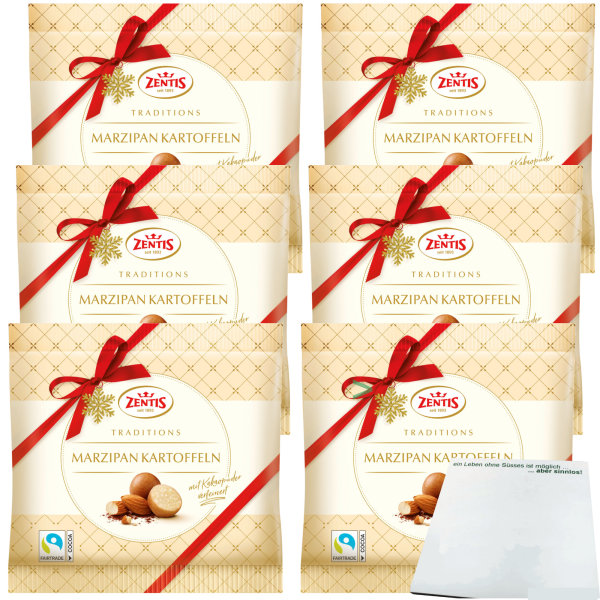 Zentis Marzipan Kartoffeln 6er Pack (6x200g Beutel) + usy Block