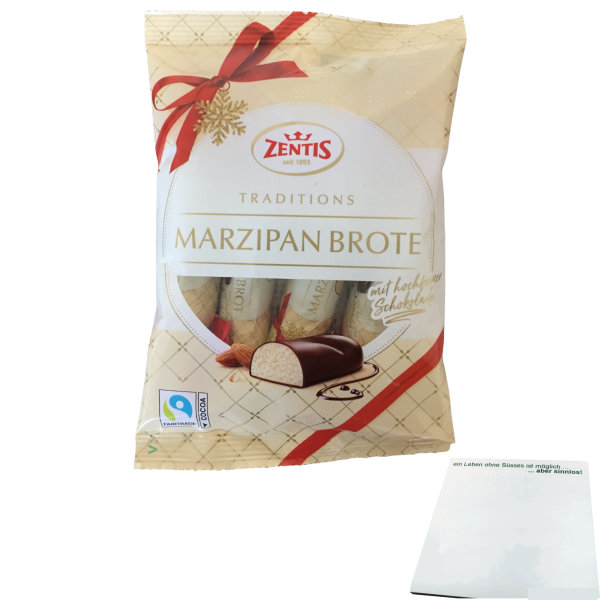 Zentis Marzipan Brote 4x25g (100g Beutel) + usy Block