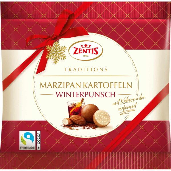 Zentis Marzipan Kartoffeln Winterpunsch 6er Pack (6x100g Beutel) + usy Block