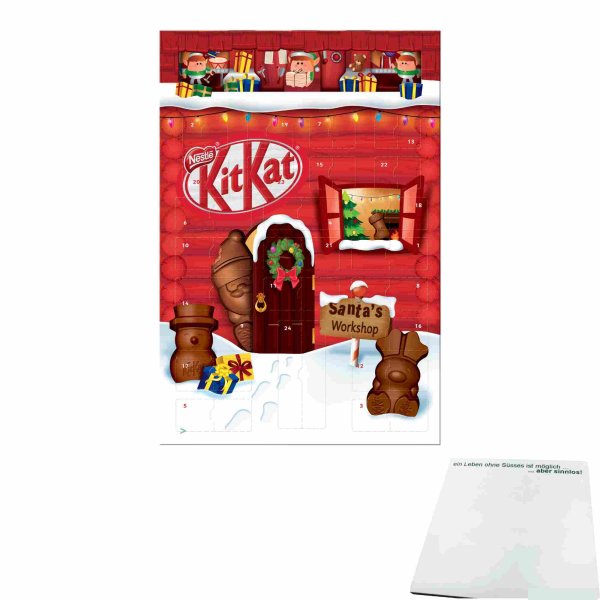 KitKat Adventskalender "Santas Workshop" (208g Packung) + usy Block