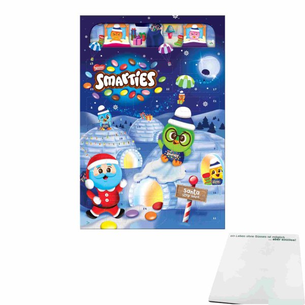 Smarties Adventskalender Santa Stop Here (193,9g Packung) + usy Block