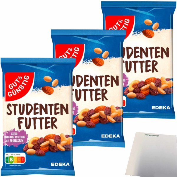 G&G Studentenfutter 3er Pack (3x200g Beutel) + usy Block