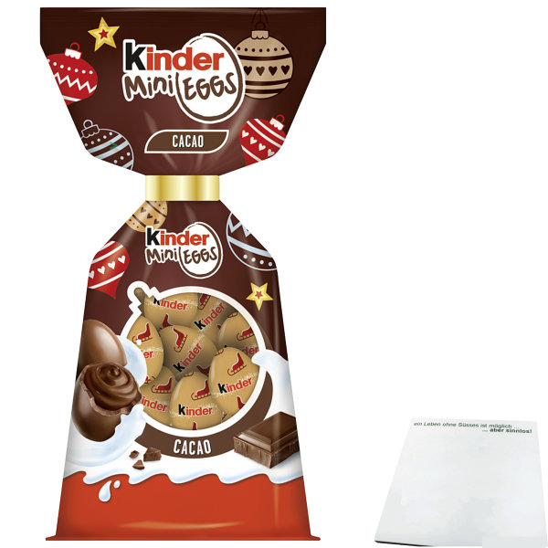 Ferrero Kinder Mini Eggs mit Cacao (85g Beutel) + usy Block