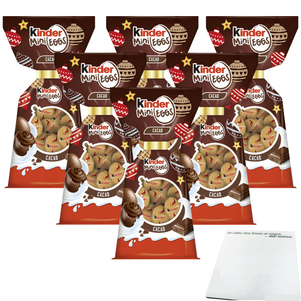 Ferrero Kinder Mini Eggs mit Cacao 6er Pack (6x85g Beutel) + usy Block