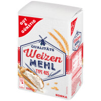 Gut & Günstig Weizenmehl Type 405 6er Pack...