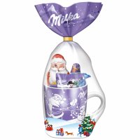 Milka Weihnachtsbecher die beliebte Milka Tasse (99g Inhalt) + usy Block