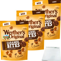 Werthers Original Blissful Caramel Bites Cookie 3er Pack (3x140g Beutel) + usy Block