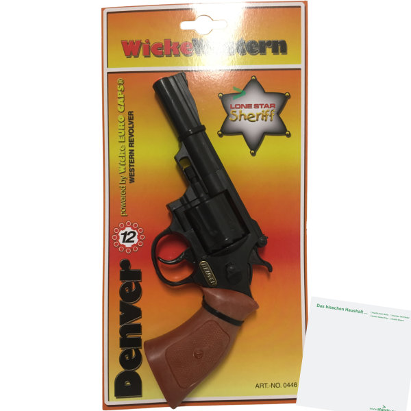 Denver 12-Schuss Revolver Western 219mm mit EURO Caps Munition + usy Block