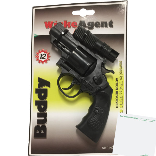 Buddy 12-Schuss Pistole Revolver 235mm mit EURO Caps Munition + usy Block