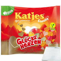 Katjes Family Glücksherzen (275g Packung) + usy Block