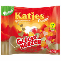 Katjes Family Glücksherzen (275g Packung) + usy Block