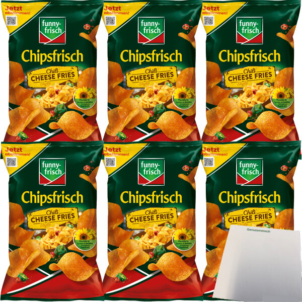 funny-frisch Chili Cheese Fries Style 6er Pack (6x150g Packung) + usy Block