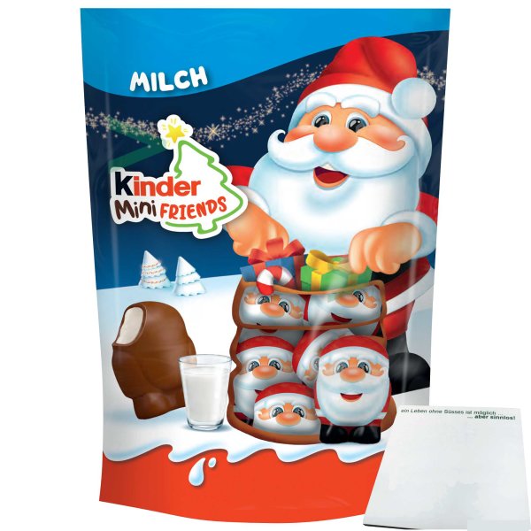 Kinder Mini Friends Milch Weihnachten (122g Packung) + usy Block