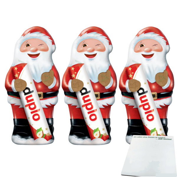 duplo Weihnachtsmann 3er Pack (3x75g Packung) + usy Block