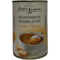 Jürgen Langbein Französische Zwiebelsuppe mit edlem Weißwein 6er Pack (6x400ml Dose) + usy Block