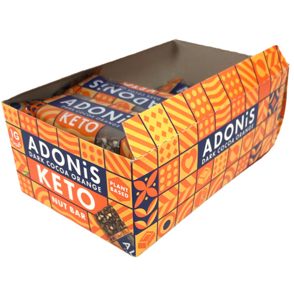Adonis Dark Cocoa Orange Nut Bar Keto (16x35g Riegel) MHD 16.12.2022 Sonderpreis
