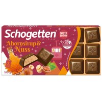 Schogetten Ahornsirup & Nuss Winter Edition (100g Packung) + usy Block