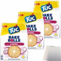 TUC Bake Rolls Brotchips Zwiebel 3er Pack (3x150g...