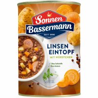 Sonnen Bassermann Linseneintopf mit Würstchen VPE (6x400g Dose)