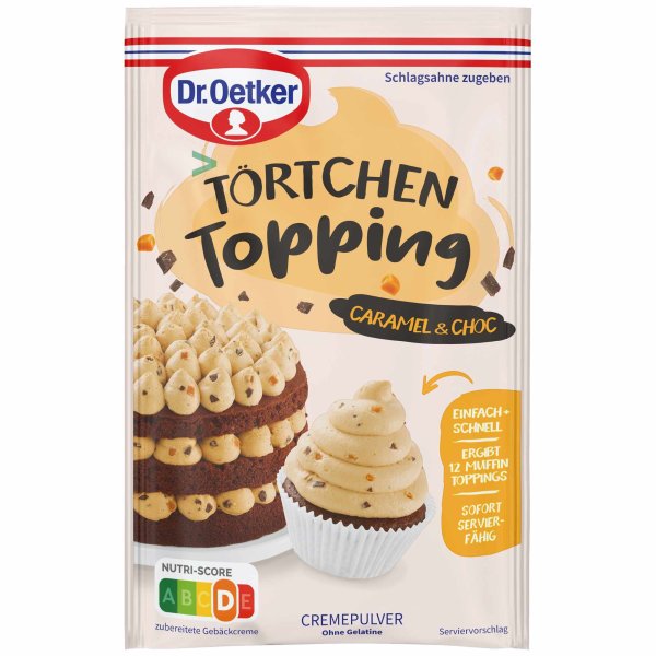 Dr. Oetker Törtchen Topping Caramel&Choc (83g Packung)