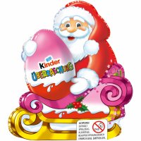 Kinder Überraschung Weihnachtsmann mit Ü-Ei Rosa 3er Pack (3x75g) + usy Block
