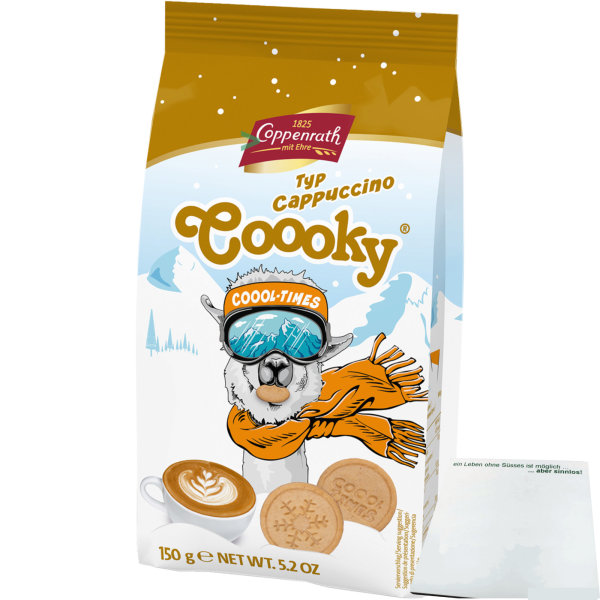 Coppenrath Coool Times Cooky Typ Cappuccino 6er Pack (6x150g Packung) + usy Block