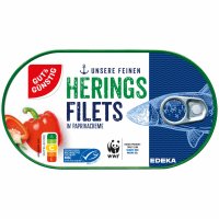 Gut&Günstig Heringsfilets in Paprikacreme mit Paprikastückchen (200g Dose)