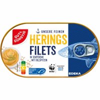 Gut&Günstig Heringsfilets in Senfcreme mit Dillspitzen (200g Packung)