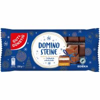 Gut&Günstig Dominosteine Vollmilch doppelt gefüllt mit 35% Fruchtfüllung und 24% Persipan 3er Pack (3x250g Packung) + usy Block