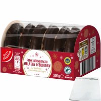 Gut&Günstig feine Nürnberger Oblatenlebkuchen Zartbitter (200g Packung) + usy Block