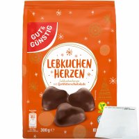 Gut&Günstig Lebkuchenherzen ungefüllt zarte...