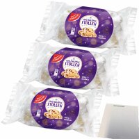 Gut&Günstig Edelmarzipanstollen mit 12% Edelmarzipanfüllung und mit 22% Rosinen verfeinert 3er Pack (3x200g) + usy Block