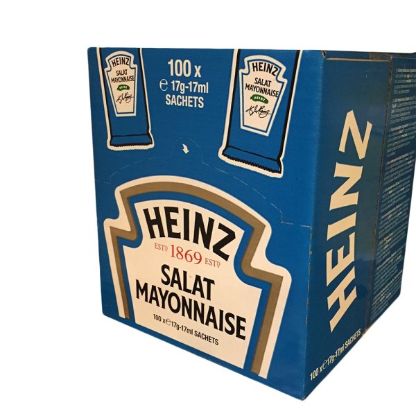 Heinz Salat Mayonnaise Portionsbeutel 100x17ml MHD 15.09.2023 Restposten Sonderpreis