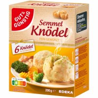 Gut&Günstig Semmelknödel im Kochbeutel 6 Knödel (200g Packung)