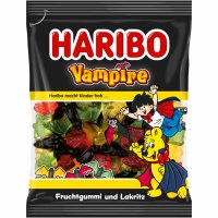 Haribo Vampire Fruchtgummi und Lakritz (175g Beutel) + usy Block