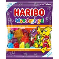Haribo Monsterjagd Fruchtgummi mit Schaumzucker (175g...