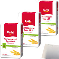 Kathi Weizenmehl Typ 405 mit Getreide aus der Region 3er...